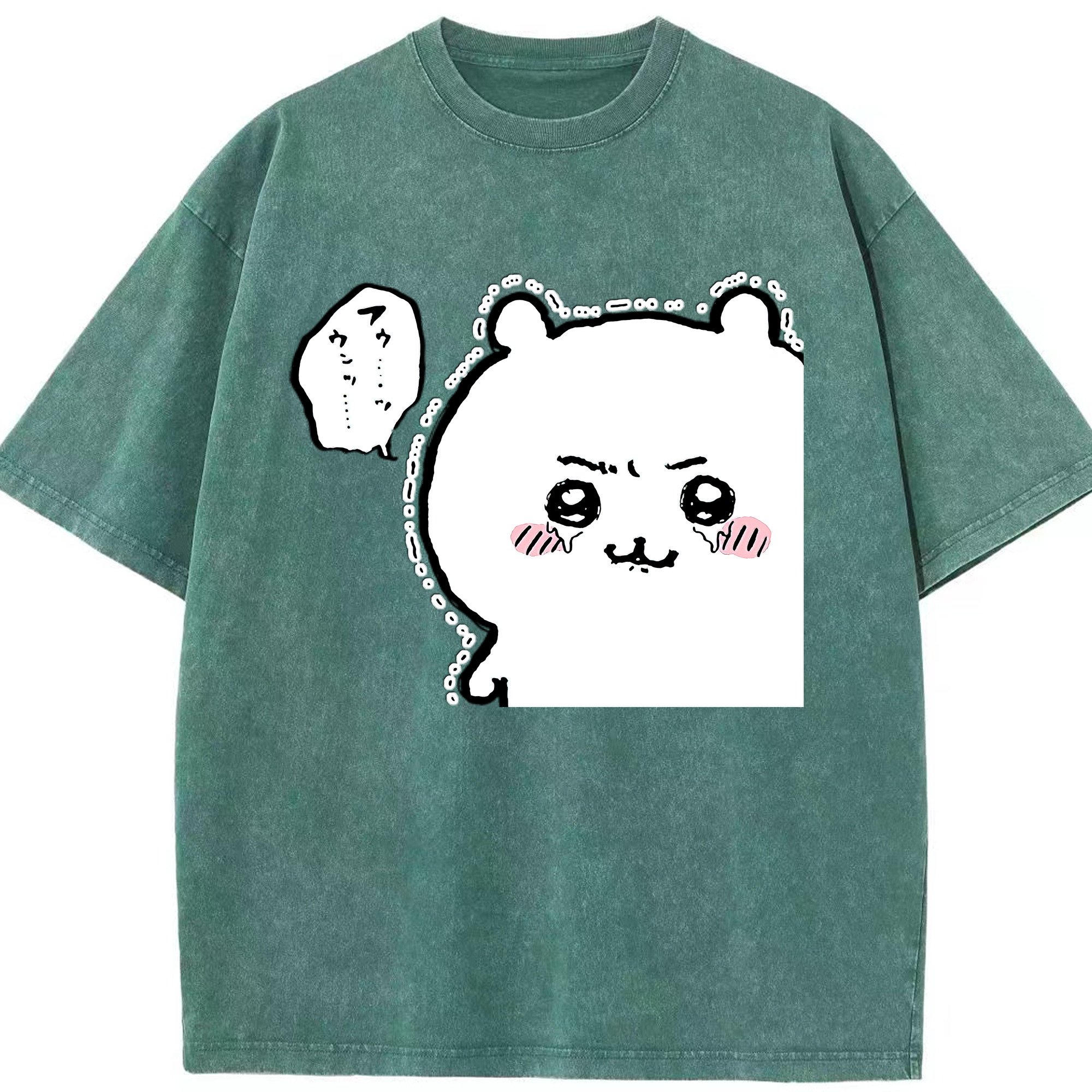 （画像用） ちいかわ ちいかわ Chii-kawa chiikawa 綿100% ヴィンテージ風 半袖Tシャツ（フロントプリント）